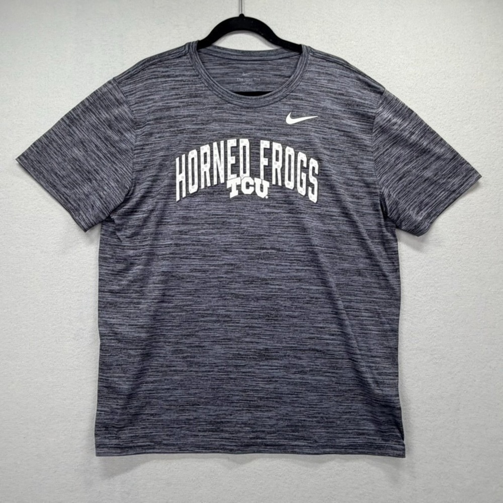 TCU Horned Frogs Shirt Mens XL Purple Black Space Dye Nike NCAA Football Sports